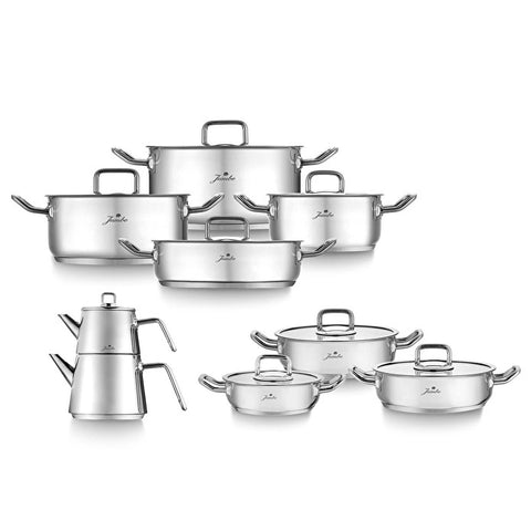 Karaca Doha 17-Piece Stainless Steel Cookware Set