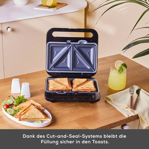 Sandwich- und Waffelmaschine mit 1000W