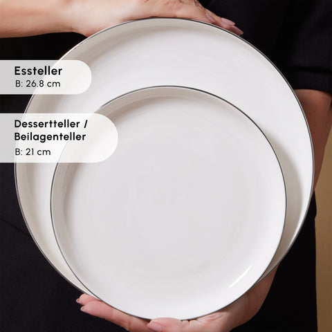 Karaca Streamline Favaro 53-Teiliges 12-Personen Geschirrset Platin