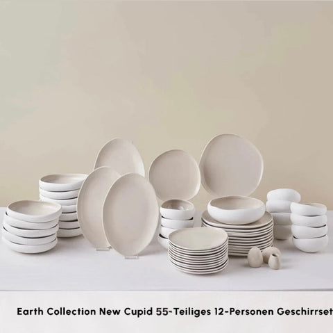 Karaca Earth Collection Cupid 55-teiliges 12-Personen-Geschirrset