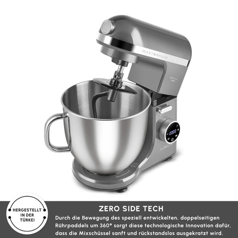 Karaca Mastermaid Chef Ultra D2000W Küchenmaschine mit Digitaldisplay Galaxy Grey 7L
