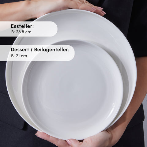 Karaca Streamline Favaro 53-Teiliges 12-Personen Geschirrset Weiß