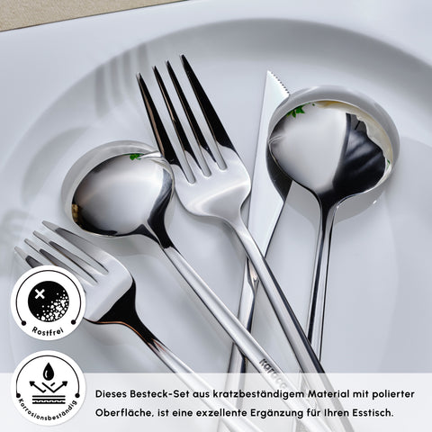 Karaca Orion Platin 30 Parça 6 Kişilik Çatal Kaşık Bıçak Seti
