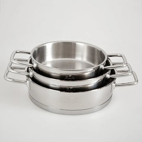 Jumbo Assos 6-Piece Midi Steel Double-Handled Egg Pan Set