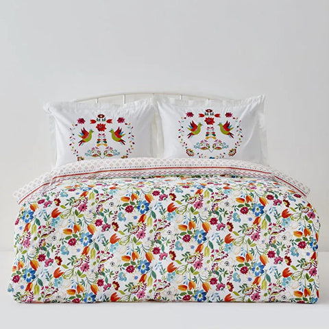 Karaca Parlin Bettwäsche-Set aus 100 % türkischer Baumwolle, Doppelbett, Fuchsia