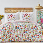 Karaca Parlin Bettwäsche-Set aus 100 % türkischer Baumwolle, Doppelbett, Fuchsia
