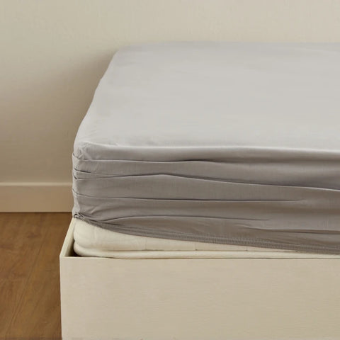 Karaca Home Fitted Sheet Double Bed Light Grey, 100% Cotton
 