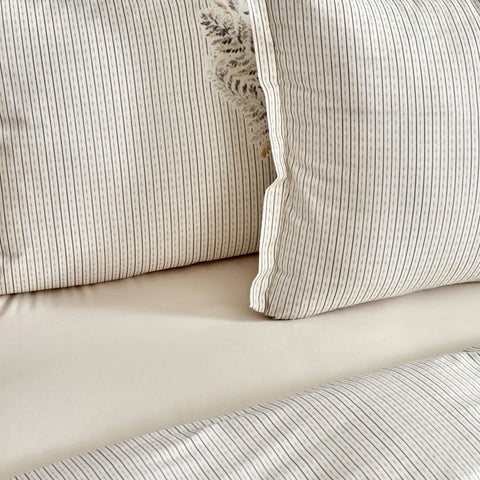 Karaca Bled Grey 100% Cotton Double Duvet Cover Set 
 