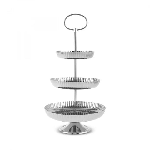 Karaca Home Amabelle Decorative 3-Tier Cake Stand Silver
 