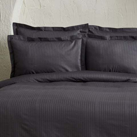 Karaca Home Uniq 100% Cotton Sateen Double Duvet Cover Set Anthracite