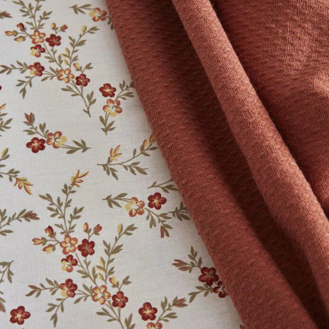 Karaca Mizu Bettwäsche-Set aus 100 % Baumwolle mit Tagesdecke, Doppelbett, Mehrfarbig