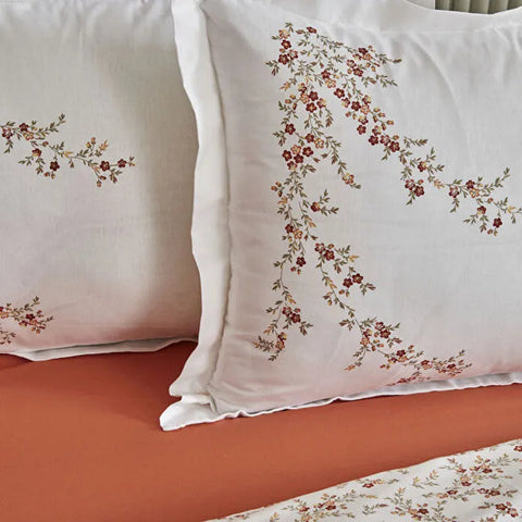 Karaca Mizu Bettwäsche-Set aus 100 % Baumwolle mit Tagesdecke, Doppelbett, Mehrfarbig