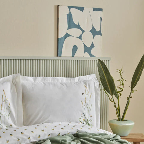 Karaca Home Herbal 100% Baumwolle Doppelbett Bettwäsche Set Weiß