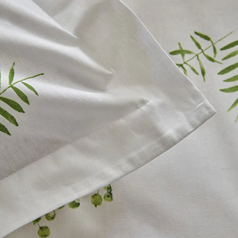 Karaca Herbal Bettwäsche-Set aus 100 % Baumwolle mit Tagesdecke, Doppelbett, Grün