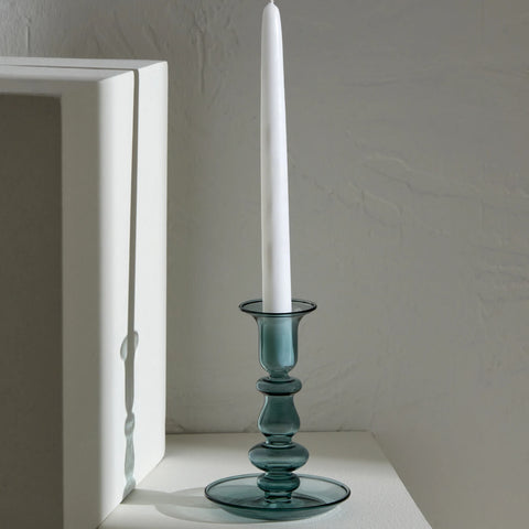 Karaca Home Alyce Glass Candleholder Green 13x10 cm