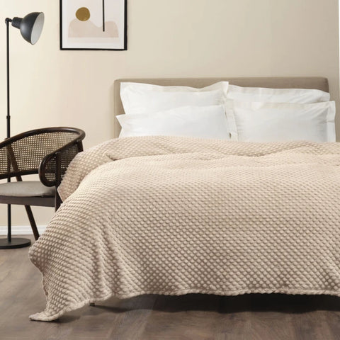 Karaca Home Alice Single-Sized Bud Blanket Cappuccino
 