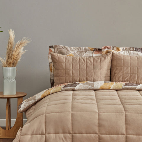 Karaca Home Lydia Double Stripe Comfort Set Beige
 