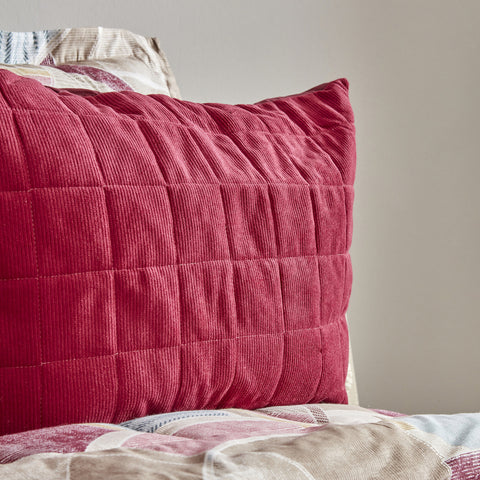 Karaca Home Lydia Double Stripe Comfort Set Burgundy