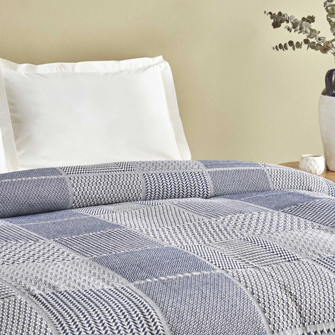 Karaca Home Luna, Doppelpiqué, Marineblau