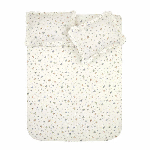 Karaca Home Mia 100% Baumwolle Rüschen Doppelbett Bettwäsche Set Blau (PP)