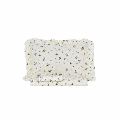 Karaca Home Mia 100% Baumwolle Rüschen Doppelbett Bettwäsche Set Blau (PP)