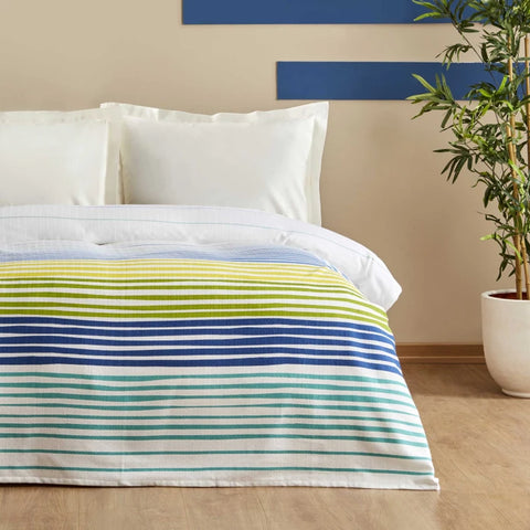 Karaca Home Elvis 100% Baumwolle Doppelbett Einzelbettdecke Multicolor