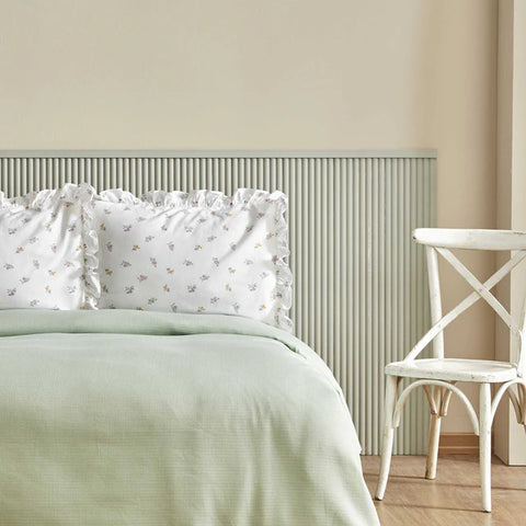 Karaca Lidya Bettwäsche-Set aus 100 % Baumwolle, Doppelbett, Grün