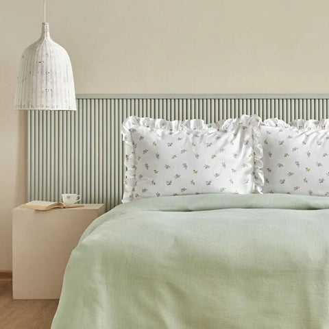 Karaca Lidya Bettwäsche-Set aus 100 % Baumwolle, Doppelbett, Grün