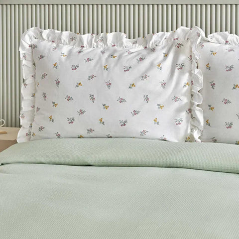Karaca Lidya 100% Cotton Bedding Set, Double, Green