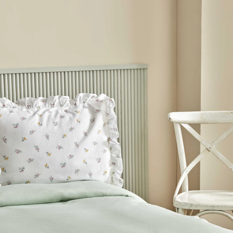 Karaca Home Lidya, 100% Baumwolle Doppelbett Tagesdecke Set, Grün