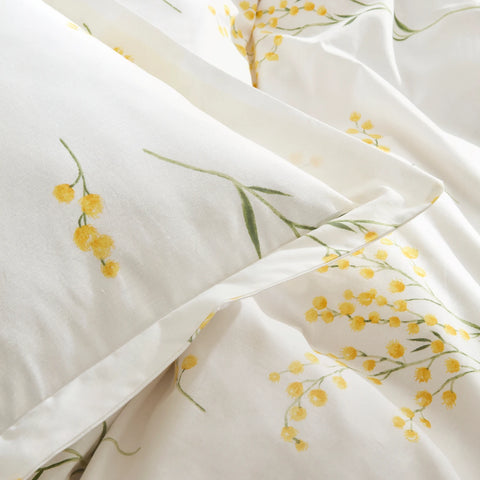 Karaca Home Loretta 100% Baumwolle Einzelbett Bettwäsche Set, Gelb