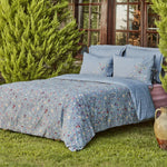 Karaca Ansey 100% Turkish Cotton Duvet Cover Set, Single, Blue