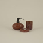 Karaca Home Olivia 3-Piece Bathroom Accessory Set Plum Color