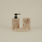 Karaca Home Pietra 3-Piece Bathroom Accessory Set White
 