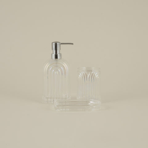Karaca Home Gleam 3-teiliges Badezimmer-Accessoire-Set mit Lüster