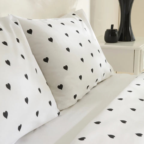 Sarah Anderson Amour Double Duvet Cover Set Black 200x220 Cm