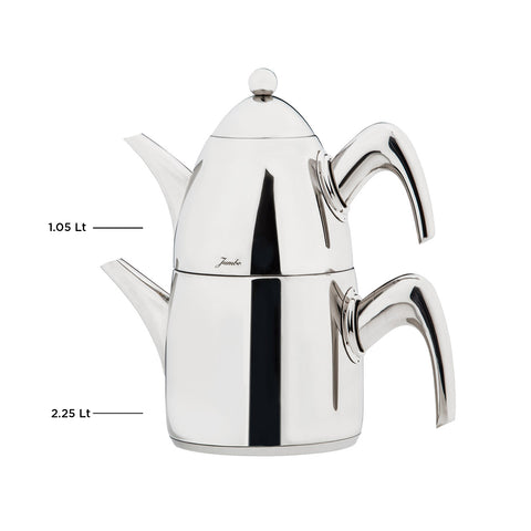 Jumbo 6500 Vollmetall-Teekessel-Set aus Edelstahl