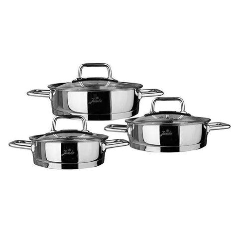 Jumbo Assos 6-Piece Midi Steel Double-Handled Egg Pan Set