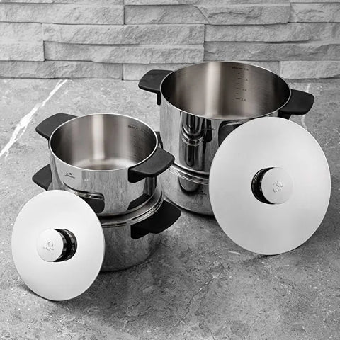Jumbo Infinity 3PLY 8-Piece Induction Base Stainless Steel Cookware Set