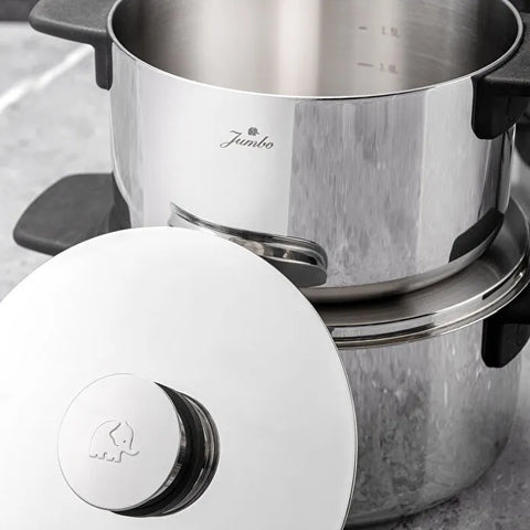 Jumbo Infinity 3PLY 8-Piece Induction Base Stainless Steel Cookware Set