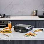 Homend Grilliant 1366H Stainless Steel Body Removable Cast Iron Plate Toaster and Grill Machine
 
