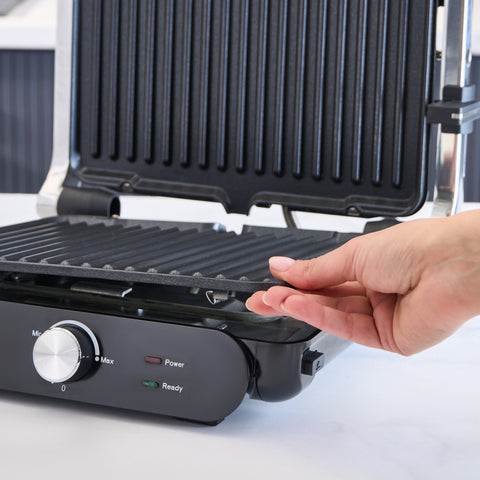 Homend Grilliant 1366H Stainless Steel Body Removable Cast Iron Plate Toaster and Grill Machine
 