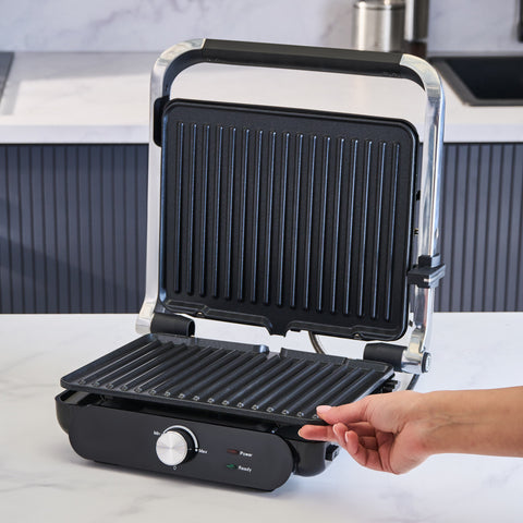 Homend Grilliant 1366H Stainless Steel Body Removable Cast Iron Plate Toaster and Grill Machine
 