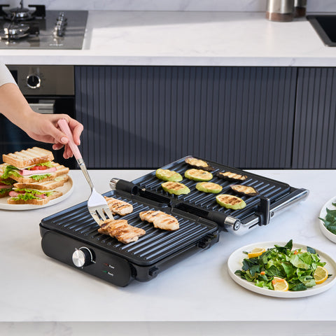 Homend Grilliant 1366H Stainless Steel Body Removable Cast Iron Plate Toaster and Grill Machine
 