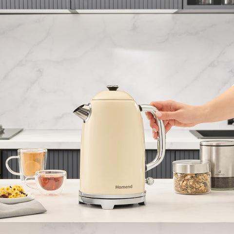 Homend Vintage Heatrow 1627H, Wasserkocher, Creme, 2200W