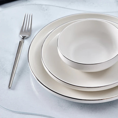 Karaca Streamline New Saturn V2 Platin 6 Kişilik 24 Parça Yemek Takımı
 
