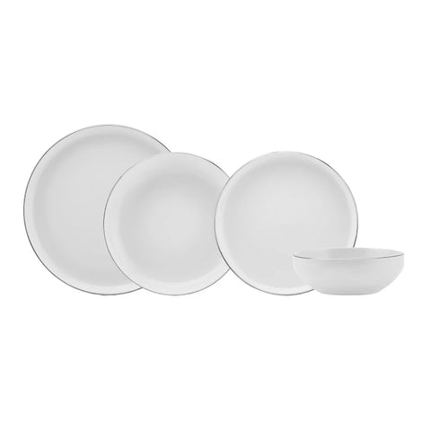 Karaca Streamline New Saturn V2 Platin Geschirrset für 6 Personen, 24-teilig