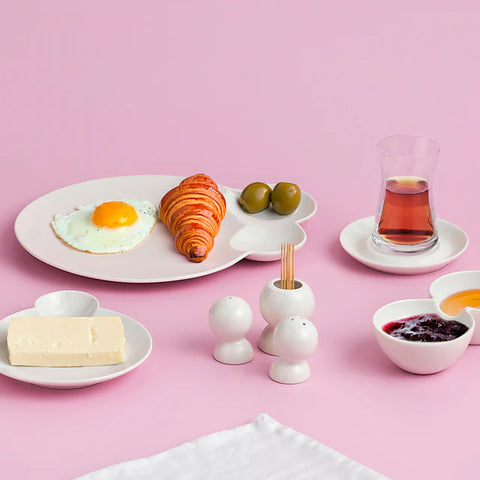 Karaca Stream Bone Blow Service Breakfast Set 26 Pieces for 6 People