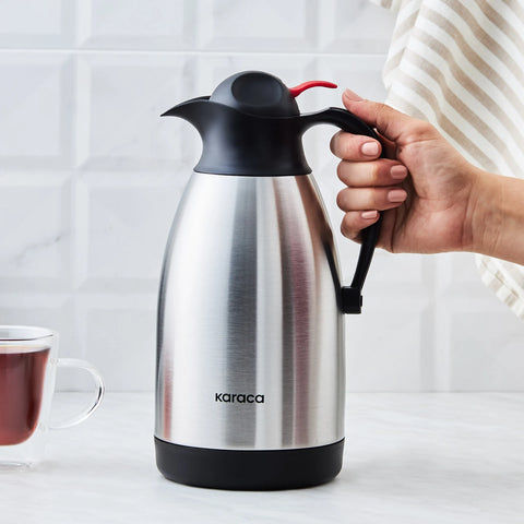Karaca Clark Teekanne-Thermoskanne, 1,5 L, Inox