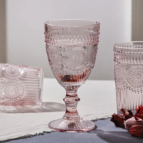 Karaca Sunflower Wine Glass, Pink